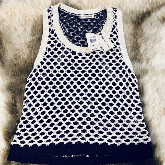 rag & bone/JEAN Taryn Crocheted Colorblock Tank - Picture 6 of 9
